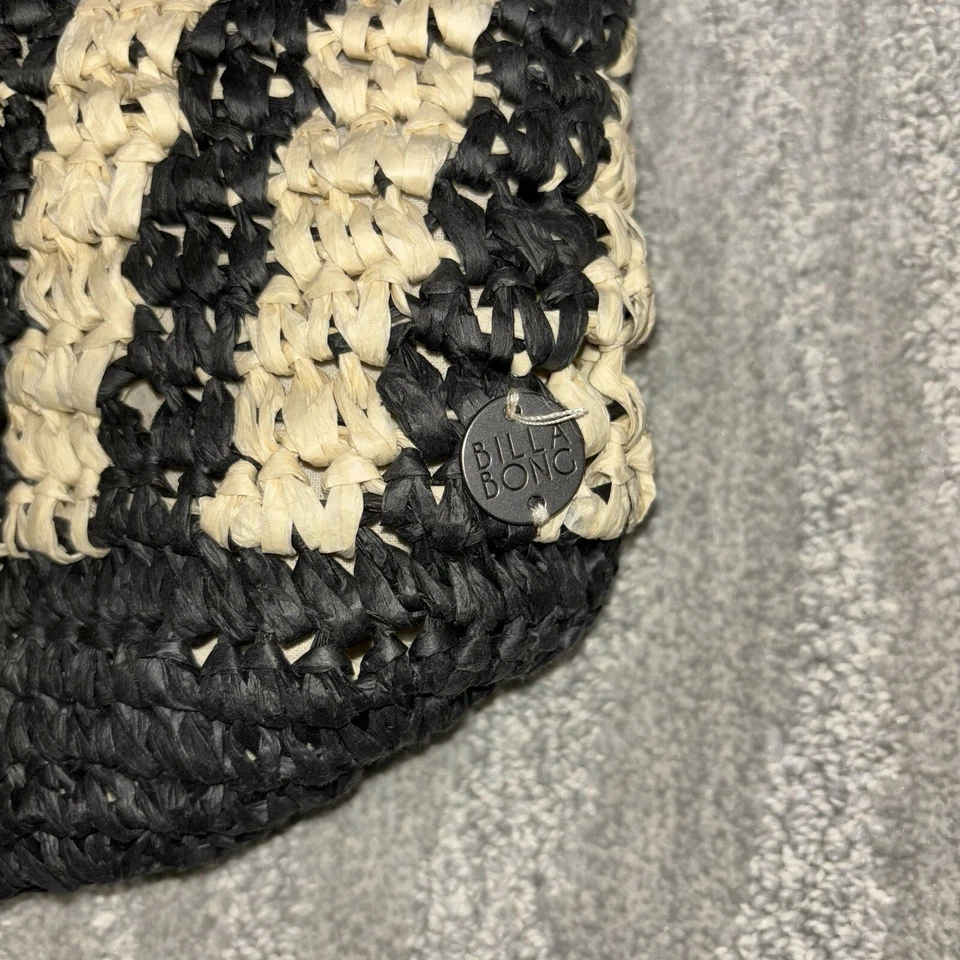 Bolso de Mano de Playa Billabong Talk To The Palm Negro Rayas Pom Pom  Foto 4 de 4