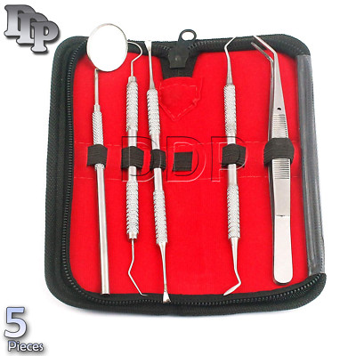 Uncino Dentista Kit 5 Pezzi Per Igiene Orale - Strumenti Da Dentista Per Pulizia Profonda Con Custodia, Nuovo Dawnpromed Strumenti - Foto 3