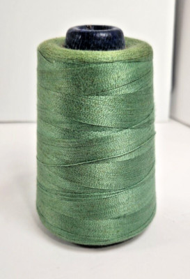 ROBISON ANTON TEXTILE CO MERCERIZED & GASSED PALM GREEN 1252 FAST DYE VTG SERGER