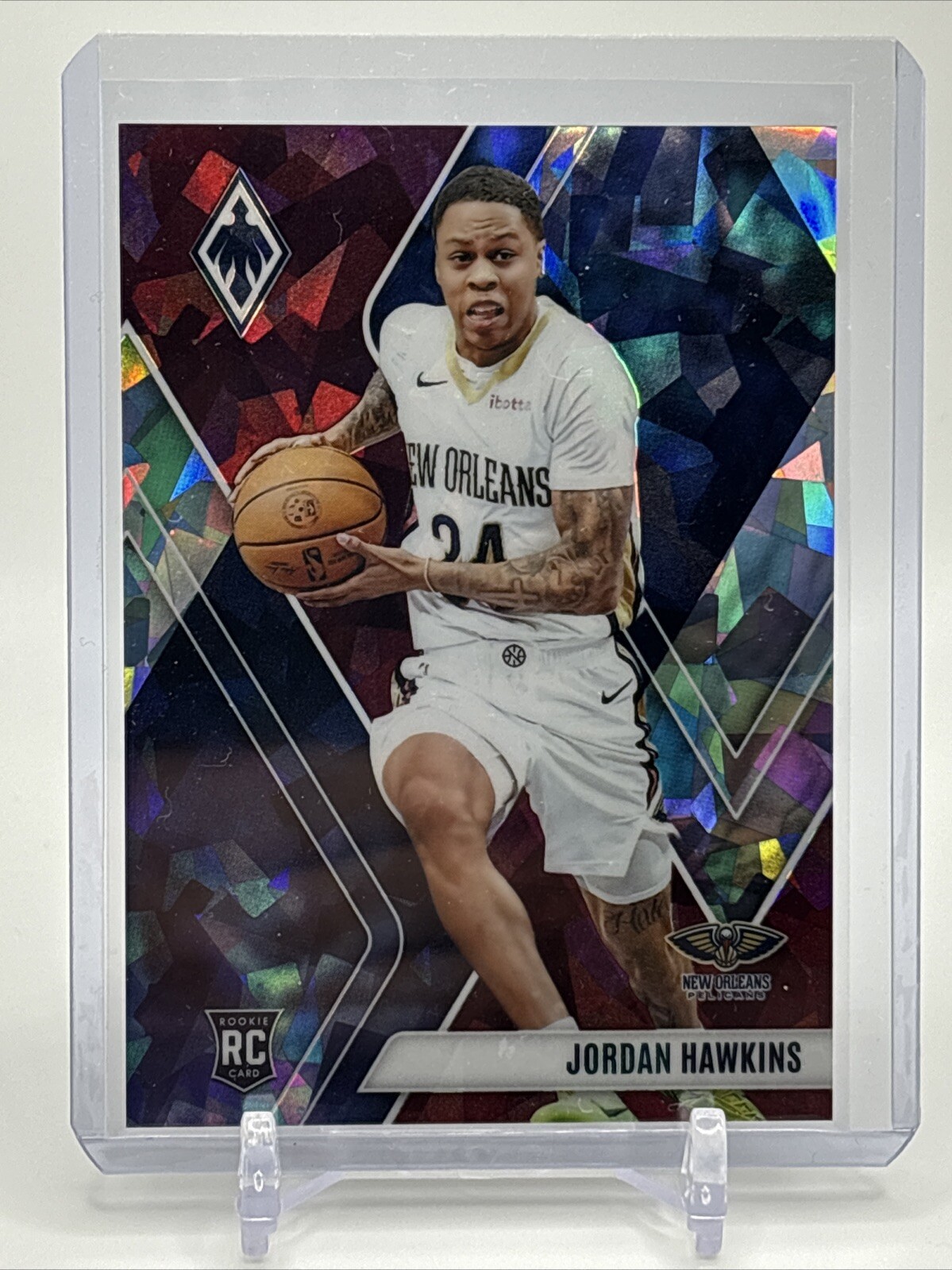 2023-24 Panini Phoenix Jordan Hawkins RC #254 Maroon Ice /275 SSP Pelicans