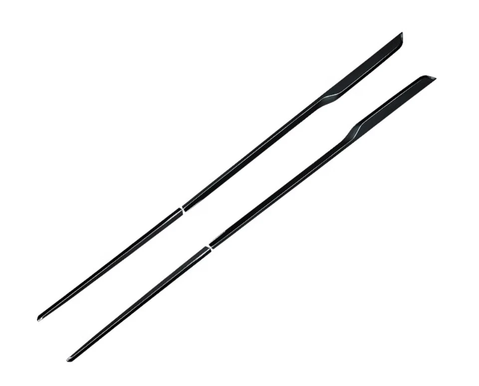 Para Cadillac XT6 2020-2023 carrocería de acero negro molduras de puerta lateral cubierta moldura 2 piezas Foto 2 de 4