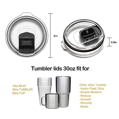 30 oz Spill Proof Tumbler Lid Old Style Rtic Replacement Lid