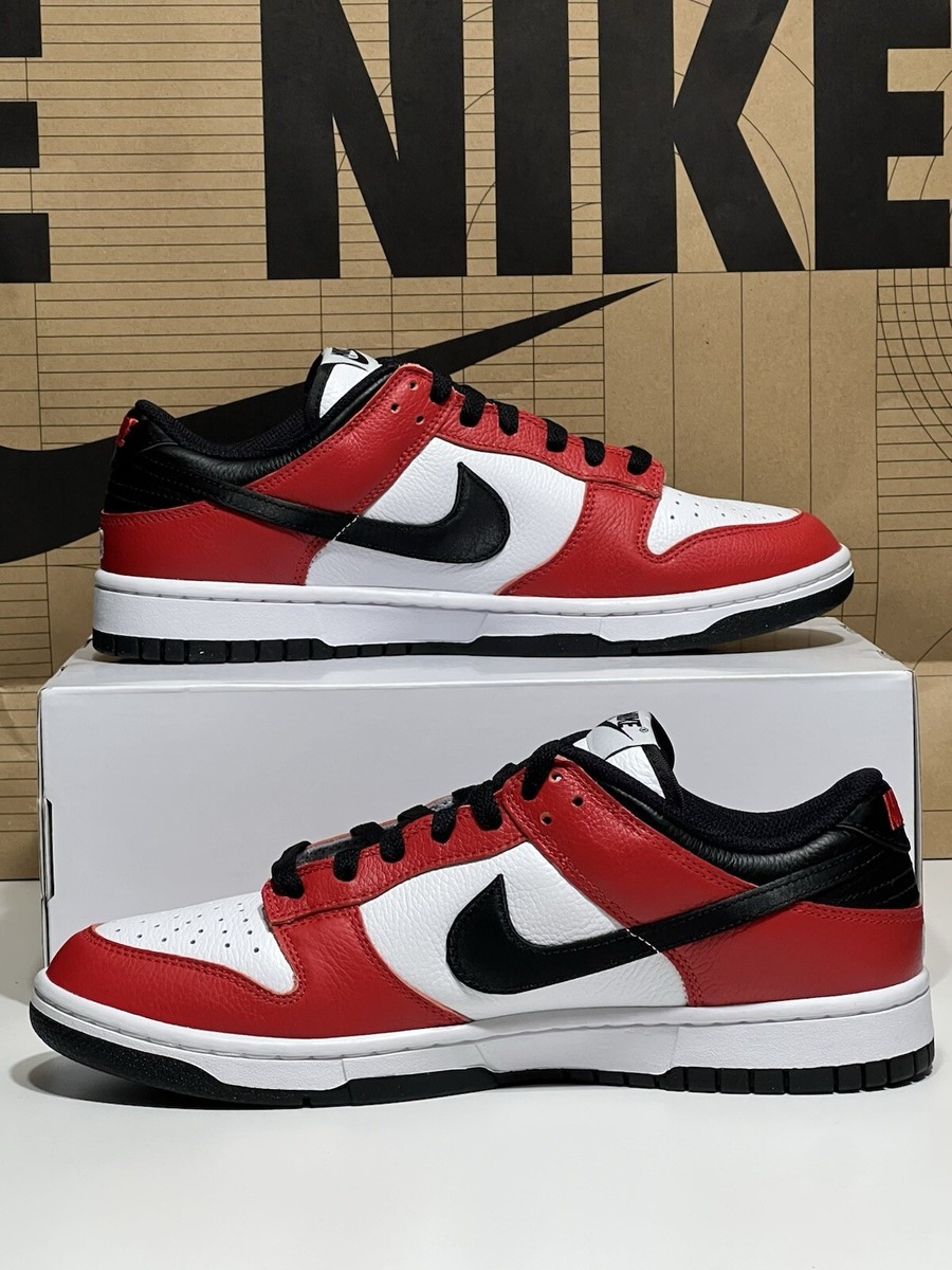 Nike By You Custom Dunk Low Red Black Chicago Reverse Mens 9.5