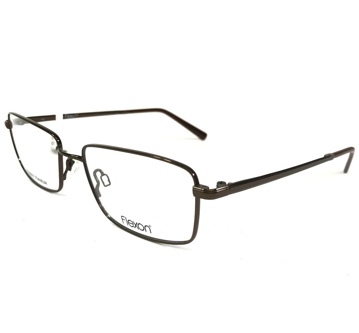 Flexon Eyeglasses Frames BENEDICT 600 210 Brown Rectangular Full