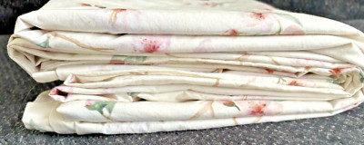 New Zara Home Duvet Cover Queen Size 100% Cotton Floral Print Apple Blossom
