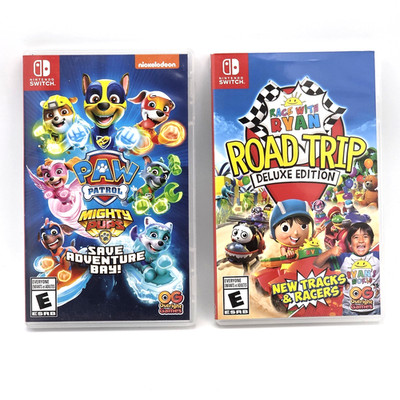 Nintendo Switch Game Lot - Race with Ryan Deluxe & PAW Patrol Mighty Pups