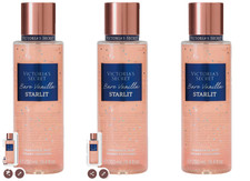 3 x BARE VANILLA STARLIT Victoria's Secret 8.4 oz 250ml Fragrance Mist Spray 3 