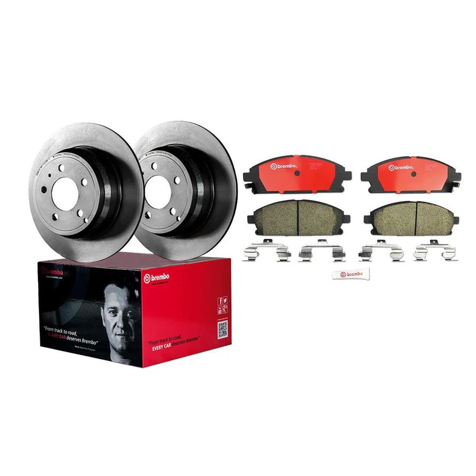 Juego de 6 pastillas y rotor de freno de disco delantero Brembo para Infiniti QX4 1997 Foto 2 de 4