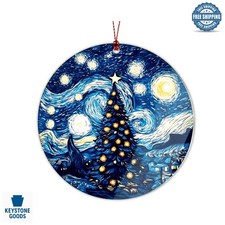 Starry Night Acrylic Christmas Ornament - Holiday Tree  Home Decor