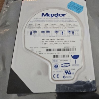 Festplatte HDD Maxtor 541DX 20GB Ultra-ATA/100 IDE 3.5 halbe Bauhöhe