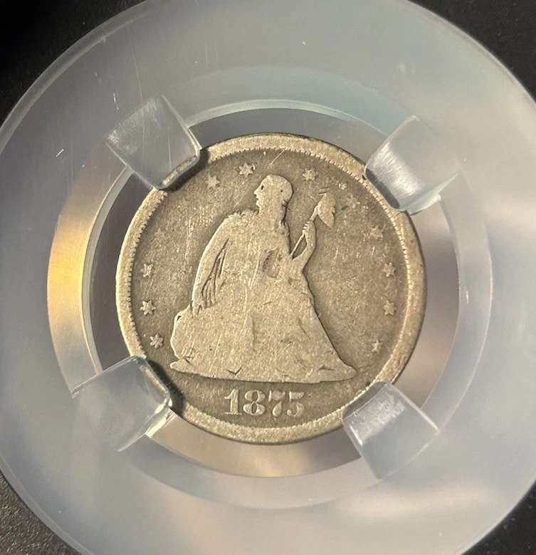 1875-S Twenty Cent Piece 20C NGC G6 - VaultBox Series 3 - Image 3 of 4