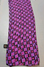 Disney Hannah Montana Miley Cyrus Purple Black Plaid Sheer Scarf Headwrap