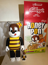 Kellogg Honey Pon BE@RBRICK Bearbrick Figurine Set 100% & 400% w/ Box