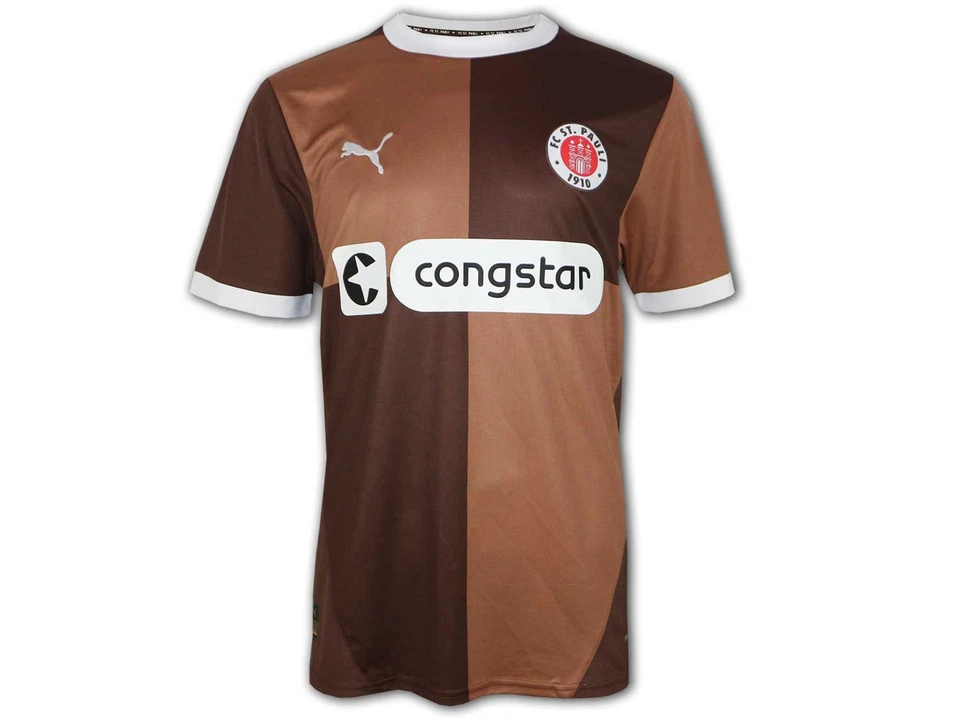 FC St.Pauli Kinder Heimtrikot 24 25 braun FCSP Home Jersey Jr. Shirt Gr.128-164 - Bild 3 von 4