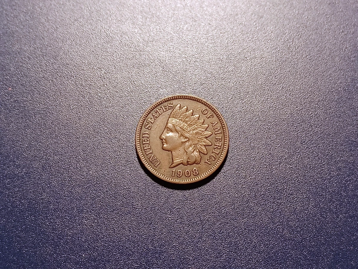 San Francisco 1908 Year Indian Head Small Cents (1859-1909) for