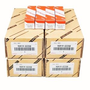 4PCS OEM 90919-02258 Denso Ignition Coils Spark Plugs For Toyota Corolla Prius