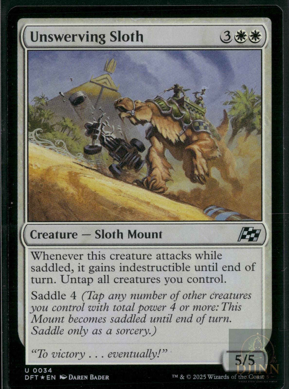 UNSWERVING SLOTH 34 UC MAGIC: THE GATHERING FOIL NM/M