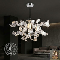 Ribbon Easyfit  Silver Light / Lamp Shade Fitting / Loop Ribbon design / Silver