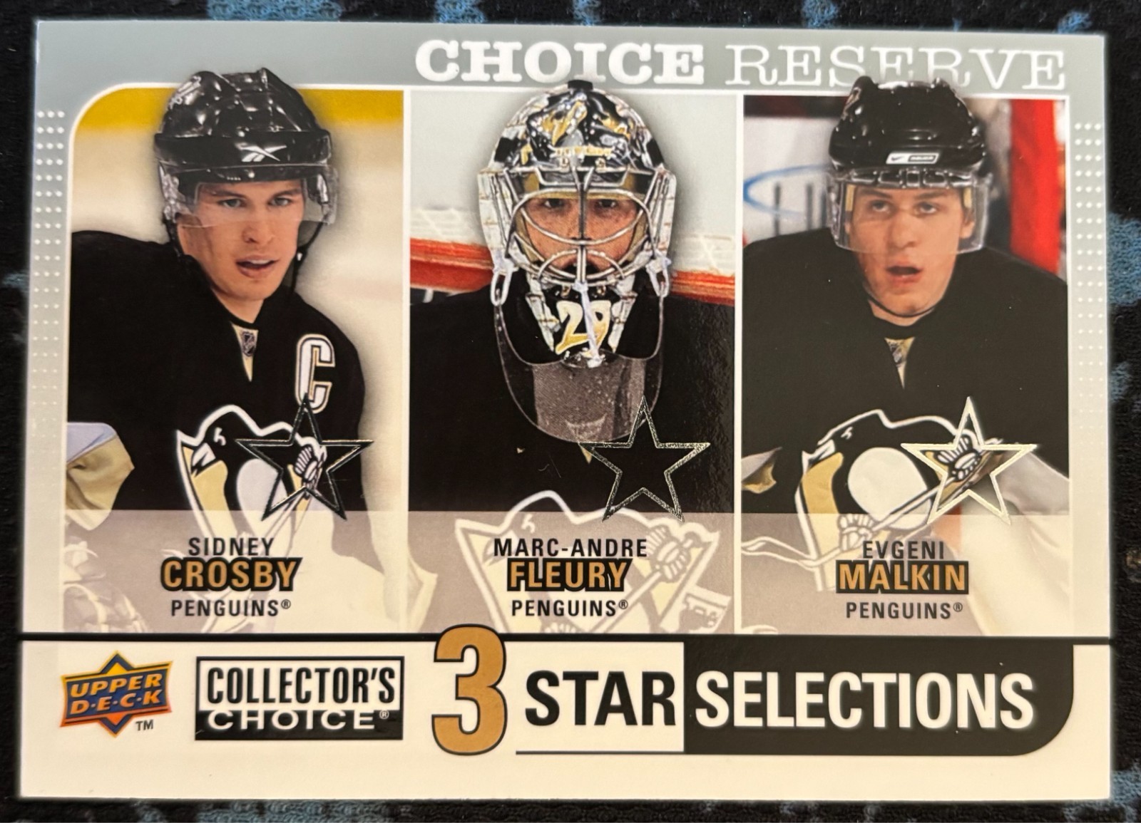 2008-09 Collector's Choice Reserve Silver #274 CROSBY, FLEURY, MALKIN
