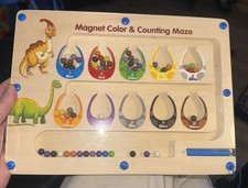 Dinosaur Toys,Magnetic Color and Number Maze, Montessori Toys for 2 3 4 5 Yea...