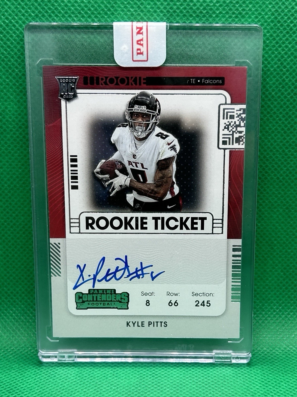 2021 Panini Contenders Kyle Pitts Rookie Ticket VARIATION On Card Auto RC