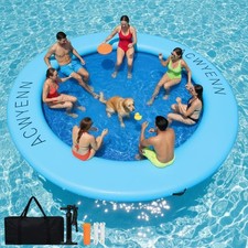ACWYENN Inflatable Water Hammock Floats for Adults Round Floating Ring Hammoc...