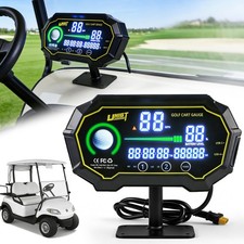 New Golf Cart GPS Speedometer, UNIGT Battery Meter Voltage Black