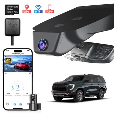 Mangoal Front 4K & Rear 1080P Dash Cam Custom for GMC Yukon, Yukon XL 2023-2026