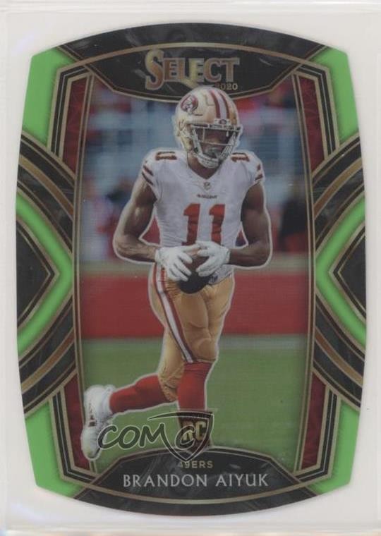 2020 Select Club Level Neon Green Prizm Die-Cut Brandon Aiyuk Rookie RC 0m6m