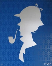 SHERLOCK HOLMES BENEDICT CUMBERBATCH BLUE LTD EDITION SCREEN PRINT STANLEY CHOW