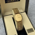 NOS Neo Vintage Seiko Watch Men 26mm Gold Tone 5P30-5B59 Box 7”+ - New Bat