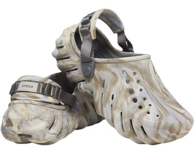 Crocs Echo Herren Clog Marbled Bone Sandalen