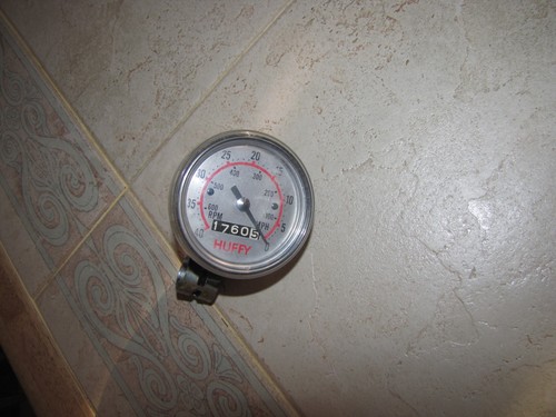 VINTAGE HUFFY BICYCLE MPH RPM SPEEDOMETER GAUGE w/mount and wheel part