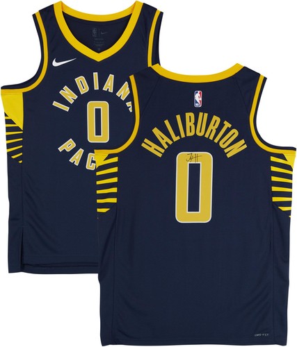Tyrese Haliburton Indiana Pacers Autographed Nike Navy Icon Swingman Jersey
