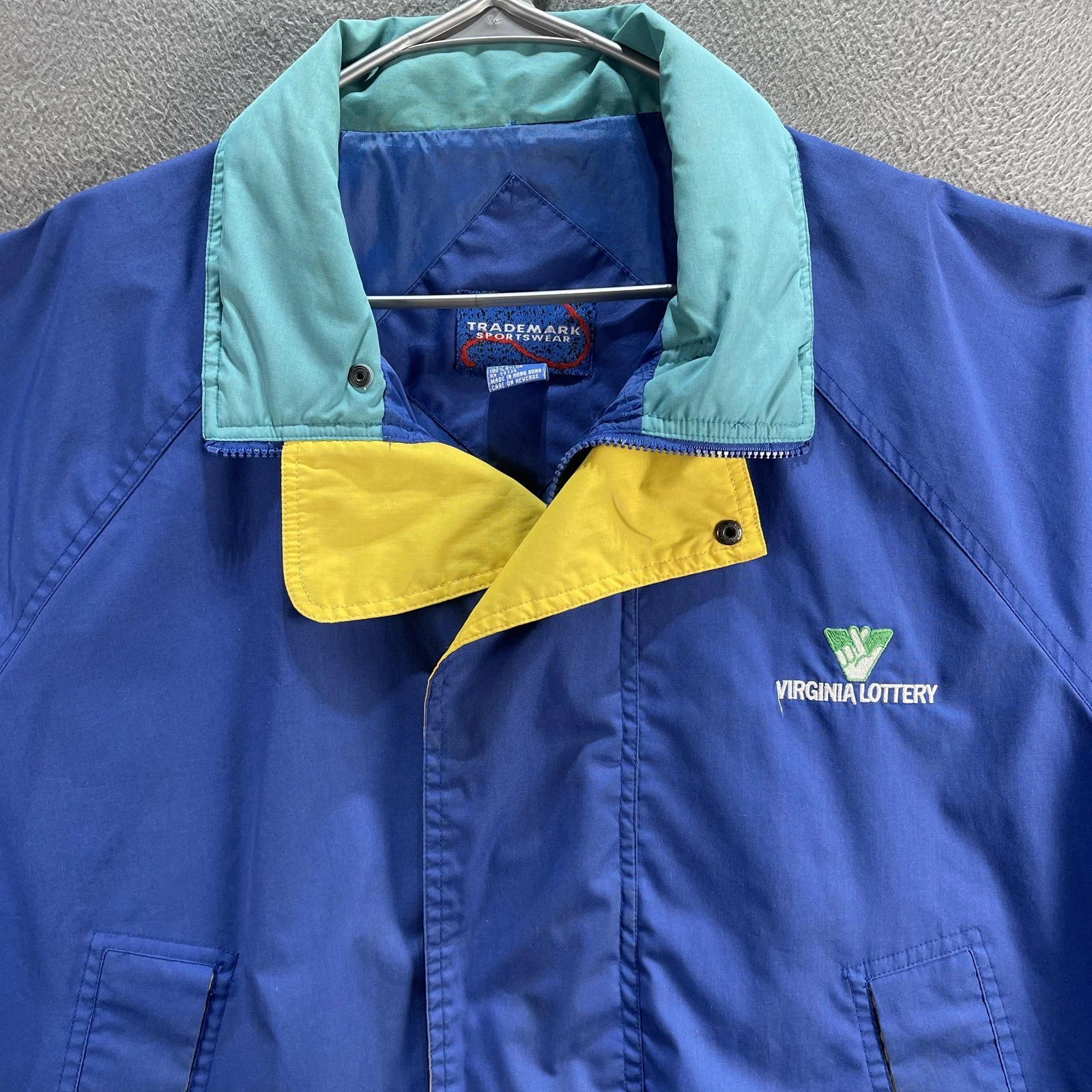 Vintage Virginia Lottery Jacket Mens XL Trademark Sportswear Promo 90s