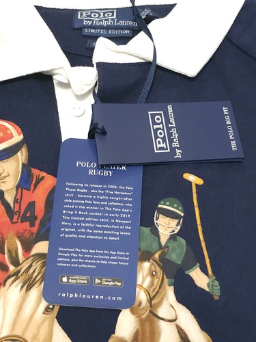 Polo Ralph Lauren The Five 5 Horsemen Limited Edition Rugby Shirt Navy LARGE - Picture 6 of 6