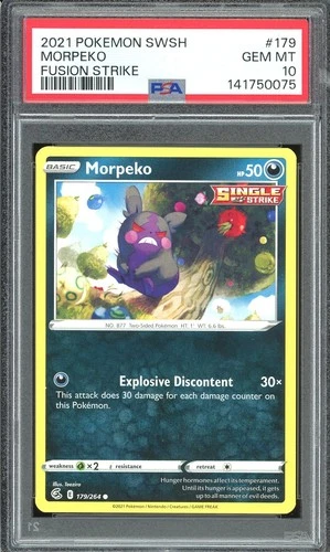 Pokemon TCG Sword & Shield Fusion Strike #179 Morpeko PSA 10