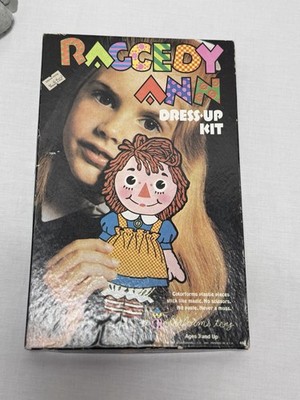 Vintage 1976 Raggedy Ann Dress-Up Kit Colorforms Almost Complete in Box READ