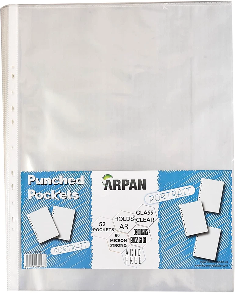 - Buste Portadocumenti A3 Trasparenti, in Plastica, per Uffici, Professionisti,  - Immagine 4 di 4