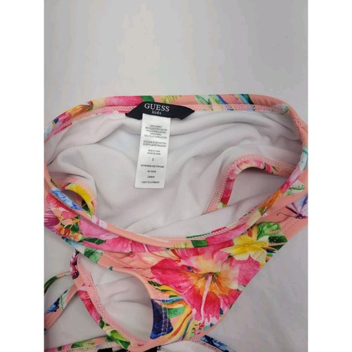 Guess! Swimsuit Tank Top With Bikini Bottom Floral Butterfly Girls Size 5 - Picture 10 of 11