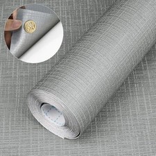 Self Adhesive Shelf Liner, Peel and Stick Drawer 11.8"W x 118.1"L Silver Gray