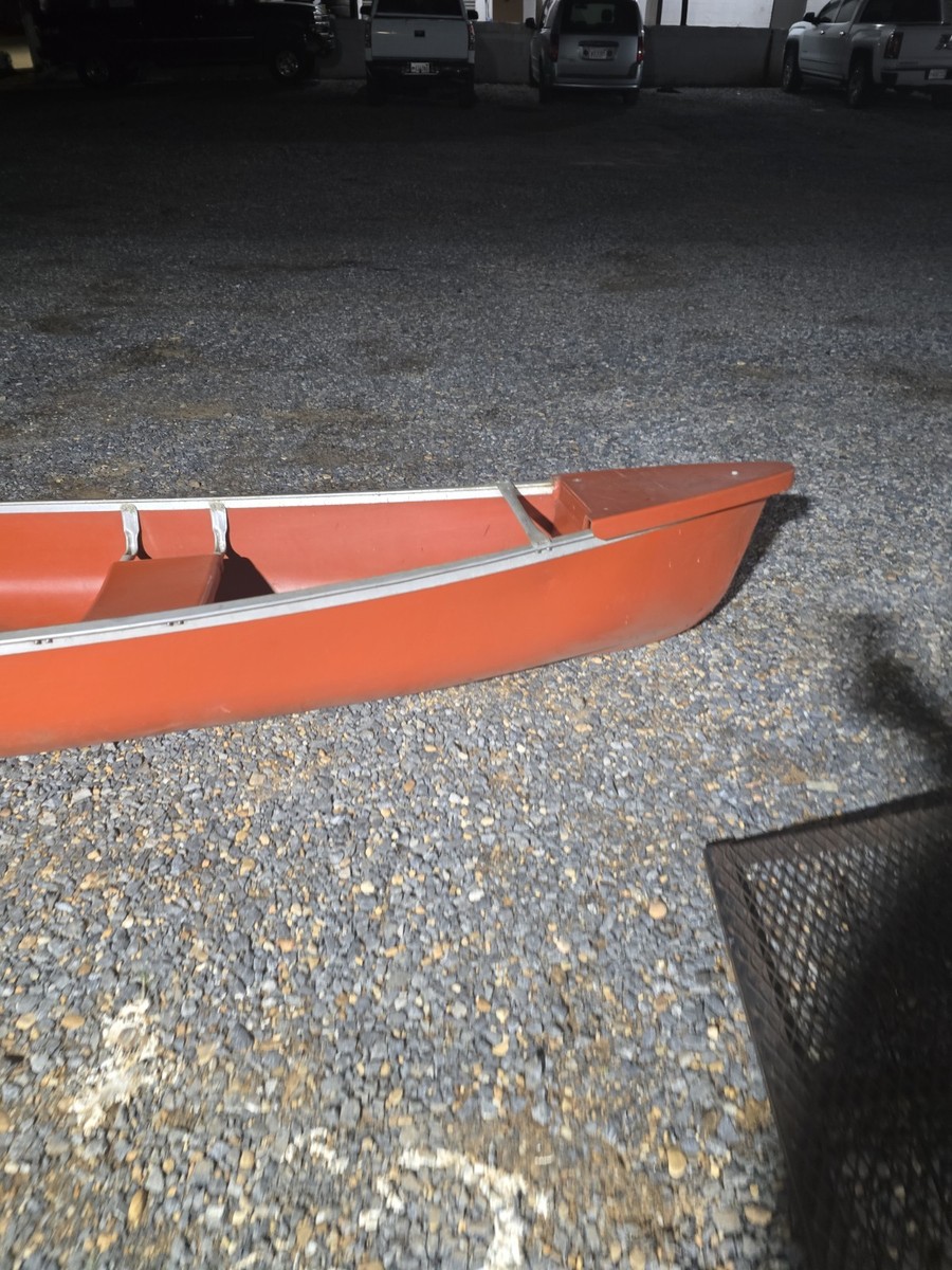 コールマン カナディアンカヌー RAM-X 17 Coleman 17 Ft Canoe Ram-X Orange — Vintage Wichita KS — Local