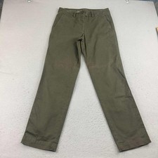 Talbots Pants Womens 6 Green Flat Front Perfect Straight Leg