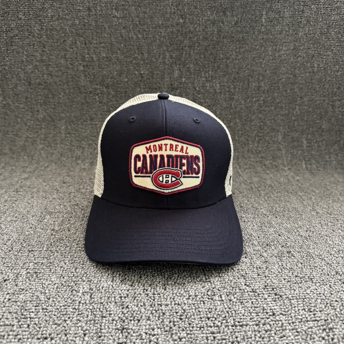 '47 Brand Montreal Canadiens Trucker Snapback Navy Cream OSFA NHL Mesh Back Hat
