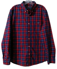 Vineyard Vines Men’s Size XL Slim Fit Whale Red Green Blue Plaid Button Down