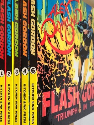 FLASH GORDON (Kitchen Sink) Band 1 2 3 4 6 + 5 von Carlsen Hardcover  Top Z  1