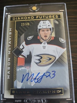 UD Black Diamond Futures Mason McTavish Anaheim Ducks Signed Auto #rd 22/49