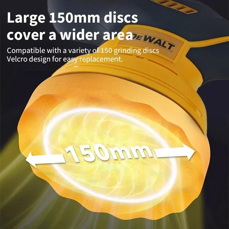 Беспроводная электрическая восковая машина для полировки автомобилей с цифровым дисплеем Dewalt 8 Gears - Изображение 3 из 4