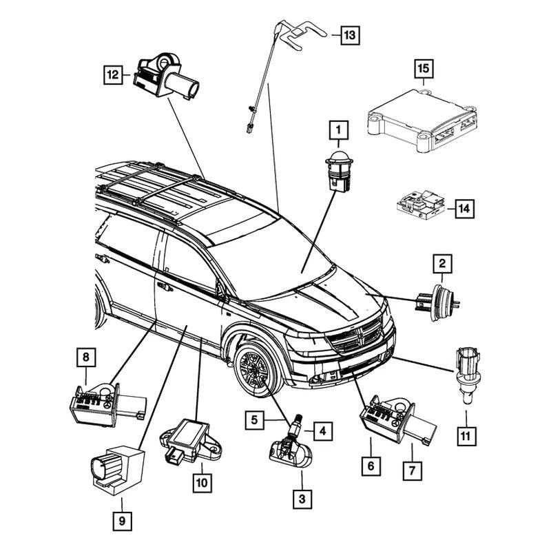 For Dodge Journey 2011-2018 Mopar 56054229AA Seat Belt Reminder Sensor Foto 3 de 3