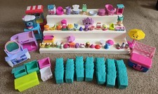 Lot of 90 Shopkins Mini Figures Mixed Series Shopping Bags Boxes Furniture Moose